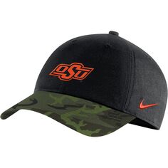 Мужская регулируемая кепка Nike черного/камуфляжного цвета Oklahoma State Cowboys Veterans Day 2Tone Legacy91