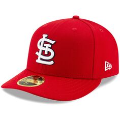 Мужская шляпа New Era Red St. Louis Cardinals Authentic Collection с низким профилем для поля 59FIFTY.