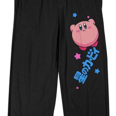 Мужские черные брюки для сна Kirby Floating Licensed Character