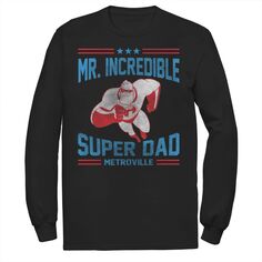 Мужская футболка с длинными рукавами и рисунком Mr. Super Dad Metroville от Disney/Pixar «Суперсемейка» Disney / Pixar