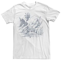 Мужская футболка с водопадом и природой Generic