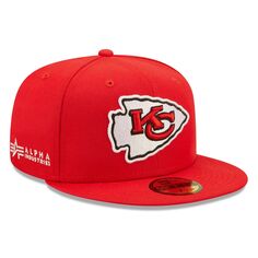 Мужская приталенная шляпа New Era x Alpha Industries Red Kansas City Chiefs Alpha 59FIFTY