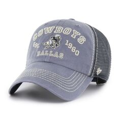 Мужская регулируемая шляпа темно-синего цвета Dallas Cowboys Decatur Clean Up &apos;47