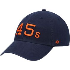 Мужская регулируемая шляпа темно-синего цвета Houston Colt .45&apos;47 с логотипом Cooperstown Collection Clean Up 47 Brand