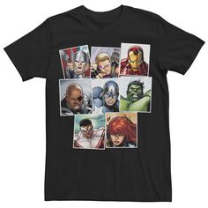 Мужская футболка с квадратным рисунком Marvel Avengers Licensed Character