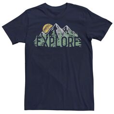 Мужская футболка с силуэтом Explore Sunset Mountain Generic