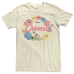 Мужская футболка с цветочным принтом и логотипом Disney Bambi Licensed Character