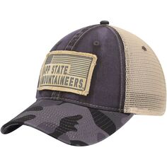 Мужская темно-серая кепка Colosseum Appalachian State Mountaineers OHT Military Appreciation United Trucker Snapback