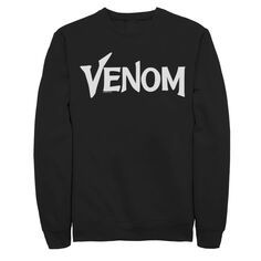 Мужской белый флисовый пуловер с простым текстом и логотипом Marvel Venom