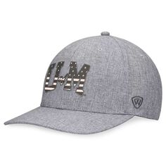 Мужская кепка Top of the World серого цвета Michigan Wolverines Top Grit Flex Hat