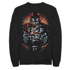 Мужской флисовый пуловер с рисунком Marvel Carnage Fear