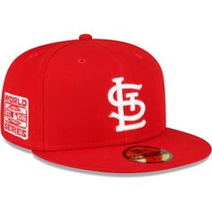 Мужская облегающая шляпа New Era Red St. Louis Cardinals 59FIFTY