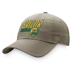Мужская регулируемая шляпа Top of the World цвета хаки Baylor Bears Slice