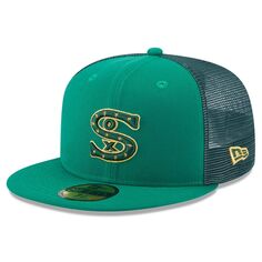 Мужская облегающая шляпа New Era Kelly Green Chicago White Sox 2023 ко Дню Святого Патрика 59FIFTY