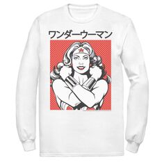 Мужская футболка DC Comics Wonder Woman в горошек с портретом кандзи