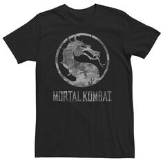 Мужская футболка с камуфляжным логотипом Mortal Kombat Licensed Character