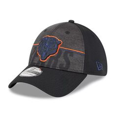 Мужская кепка New Era Black Chicago Bears 2023 NFL Training Camp Team Colorway 39THIRTY Flex Fit Hat