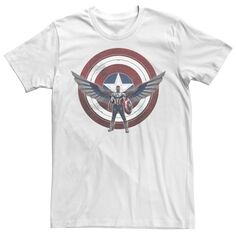 Мужская футболка «Сокол и Зимний солдат» с изображением щита Marvel Licensed Character