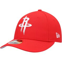Мужская низкопрофильная облегающая шляпа New Era Red Houston Rockets Team 59FIFTY