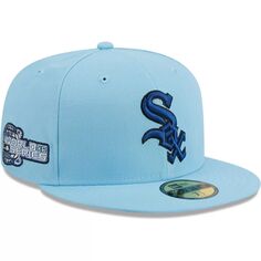 Мужская приталенная кепка New Era светло-синяя Chicago White Sox 59FIFTY