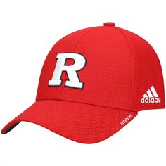 Мужская кепка adidas Scarlet Rutgers Scarlet Knights 2021 Sideline Coaches AEROREADY Flex Hat
