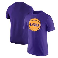Мужская фиолетовая футболка с логотипом Nike LSU Tigers Basketball