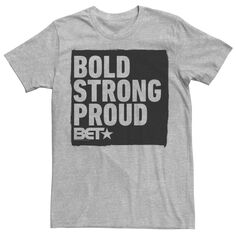 Мужская футболка с логотипом BET Bold Strong Proud Licensed Character