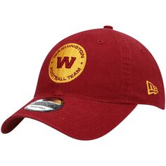 Мужская регулируемая кепка New Era бордового цвета с альтернативным логотипом футбольной команды Вашингтона Essential 9TWENTY