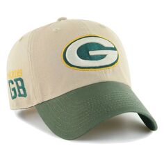 Мужская регулируемая кепка цвета хаки/зеленого цвета &apos;47 Green Bay Packers Ashford Clean Up