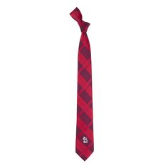 Мужской узкий галстук в клетку St. Louis Cardinals
