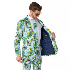 Мужской комплект костюма и галстука с новым узором Suitmeister Slim-Fit