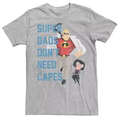 Мужская футболка Disney/Pixar Incredibles «Суперпапам не нужна накидка» Disney / Pixar