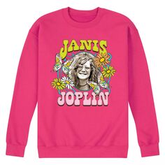 Мужской свитшот Janis Joplin Butterfly Flowers Licensed Character