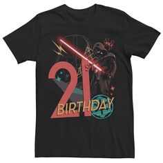 Мужская футболка с абстрактным фоном на 21 день рождения Дарта Вейдера «Звездные войны» Star Wars