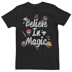 Мужская футболка с милой надписью «Гарри Поттер верит в волшебство» Licensed Character