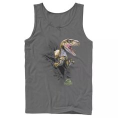 Мужская майка Velociraptor из парка Юрского периода прорывает майку Licensed Character