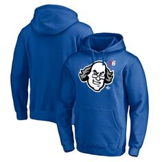 Мужской приталенный пуловер с капюшоном Fanatics Royal Philadelphia 76ers Post Up Hometown Collection