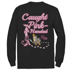 Мужская футболка с длинным рукавом и рисунком Pink Panther Caught Pink Hands Licensed Character