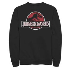 Мужская классическая красная и черная флисовая куртка с логотипом Jurassic World Licensed Character