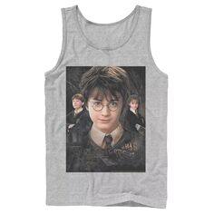Мужская футболка с изображением Гарри Поттера и Тайной комнаты Гарри Рона и Гермионы Harry Potter