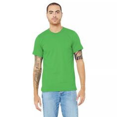 Холщовая унисекс трикотажная футболка с круглым вырезом / мужская футболка с коротким рукавом Bella+Canvas