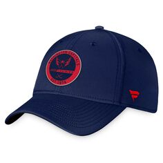 Мужская футболка Fanatics темно-синего цвета с логотипом Washington Capitals, аутентичная гибкая кепка для тренировочного лагеря профессиональной команды