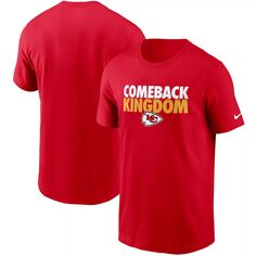 Мужская красная футболка Nike Kansas City Chiefs Hometown Collection Comeback