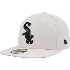 Мужская кепка New Era цвета хаки Chicago White Sox Stone Dim 59FIFTY с приталенной кепкой