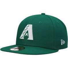 Мужская приталенная шляпа New Era Kelly Green Arizona Diamondbacks Logo белая 59FIFTY