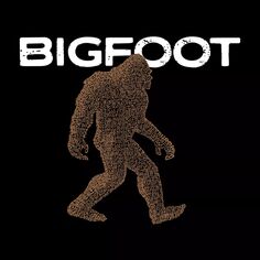 Bigfoot — мужской свитшот с круглым вырезом с рисунком Word Art LA Pop Art