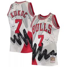 Мужская майка Mitchell &amp; Ness Toni Kukoc White Chicago Bulls Hardwood Classics 1995-96 Hyper Hoops Swingman