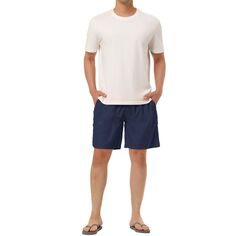 Мужские летние пляжные однотонные шорты для плавания с сетчатой ​​подкладкой и шнурком для серфинга Lars Amadeus