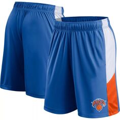 Мужские спортивные шорты с цветными блоками Fanatics New York Knicks Champion Rush синего цвета