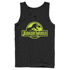 Мужская майка Jurassic World с неоновым логотипом